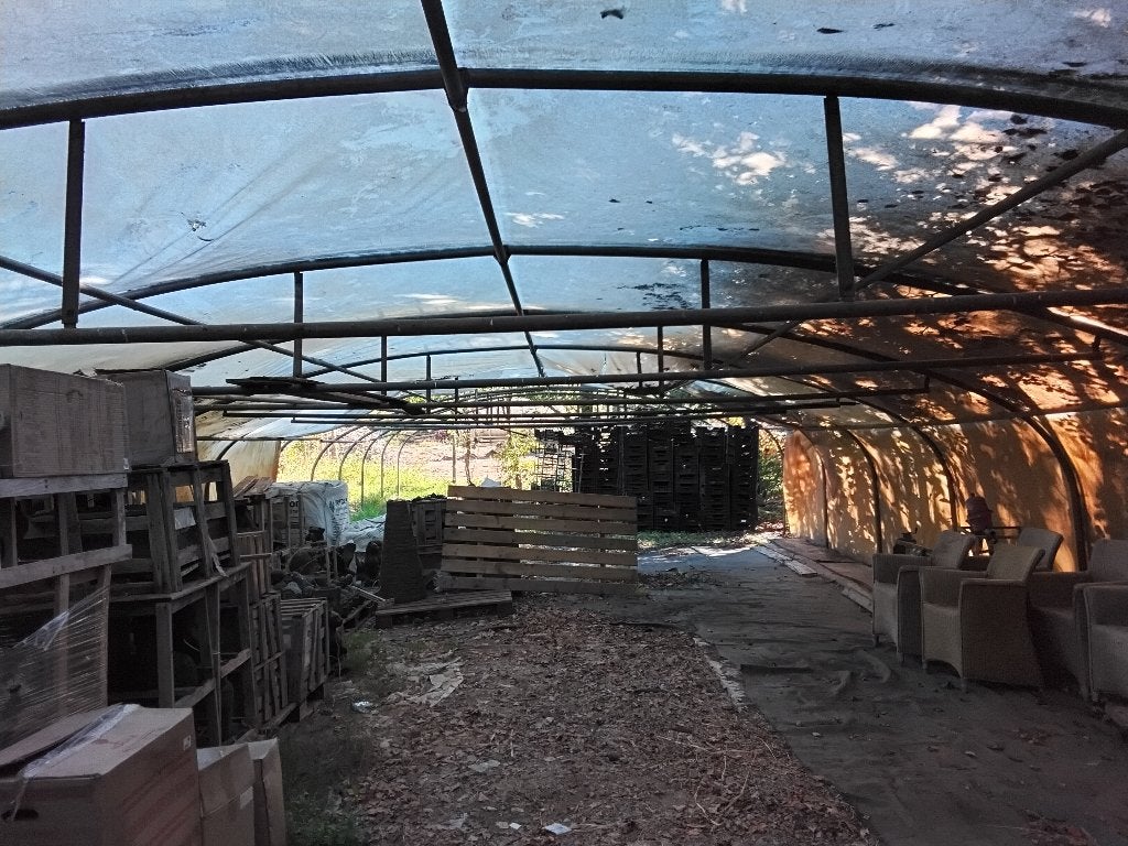 TUNNEL SERRE  TE KOOP   500 EURO  ZELF AFBREKEN, Jardin & Terrasse, Film, Acier, Serre, Enlèvement