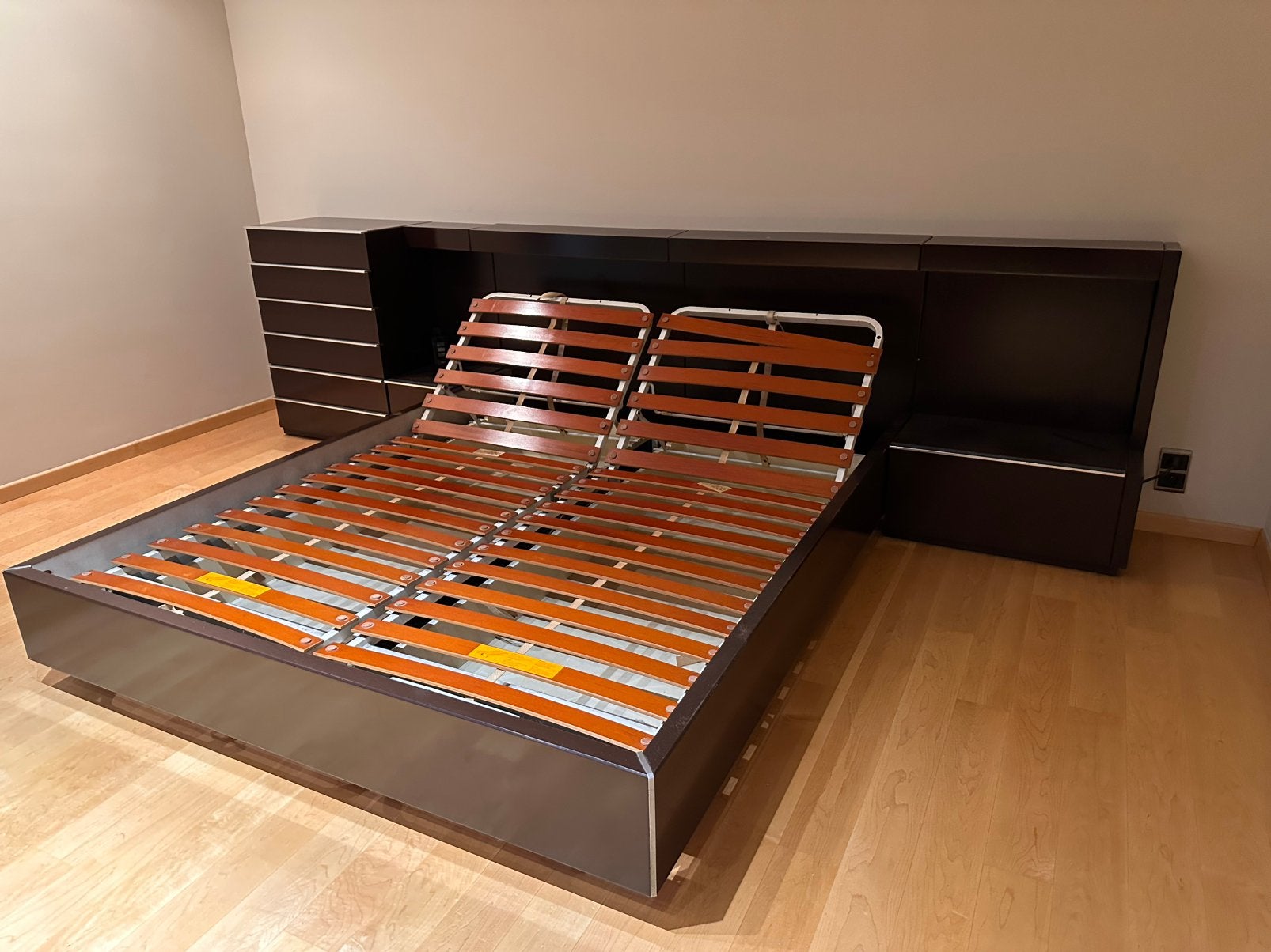 Slaapkamer, Huis en Inrichting, Slaapkamer | Bedden, Ophalen, Overige materialen, Bruin, Tweepersoons