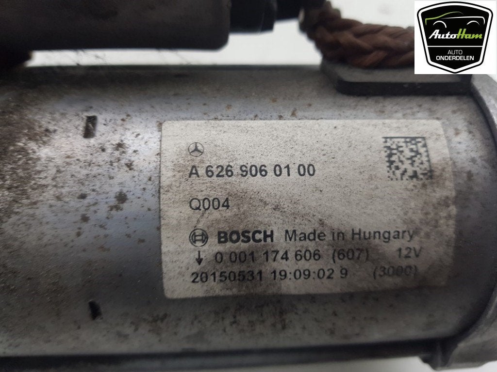 STARTMOTOR Mercedes-Benz C (W205) (|A6269060100|), Auto-onderdelen, Robert Bosch AG, Gebruikt, Mercedes-Benz, Robert-Bosch-Allee 1
74232  Abstatt, DE