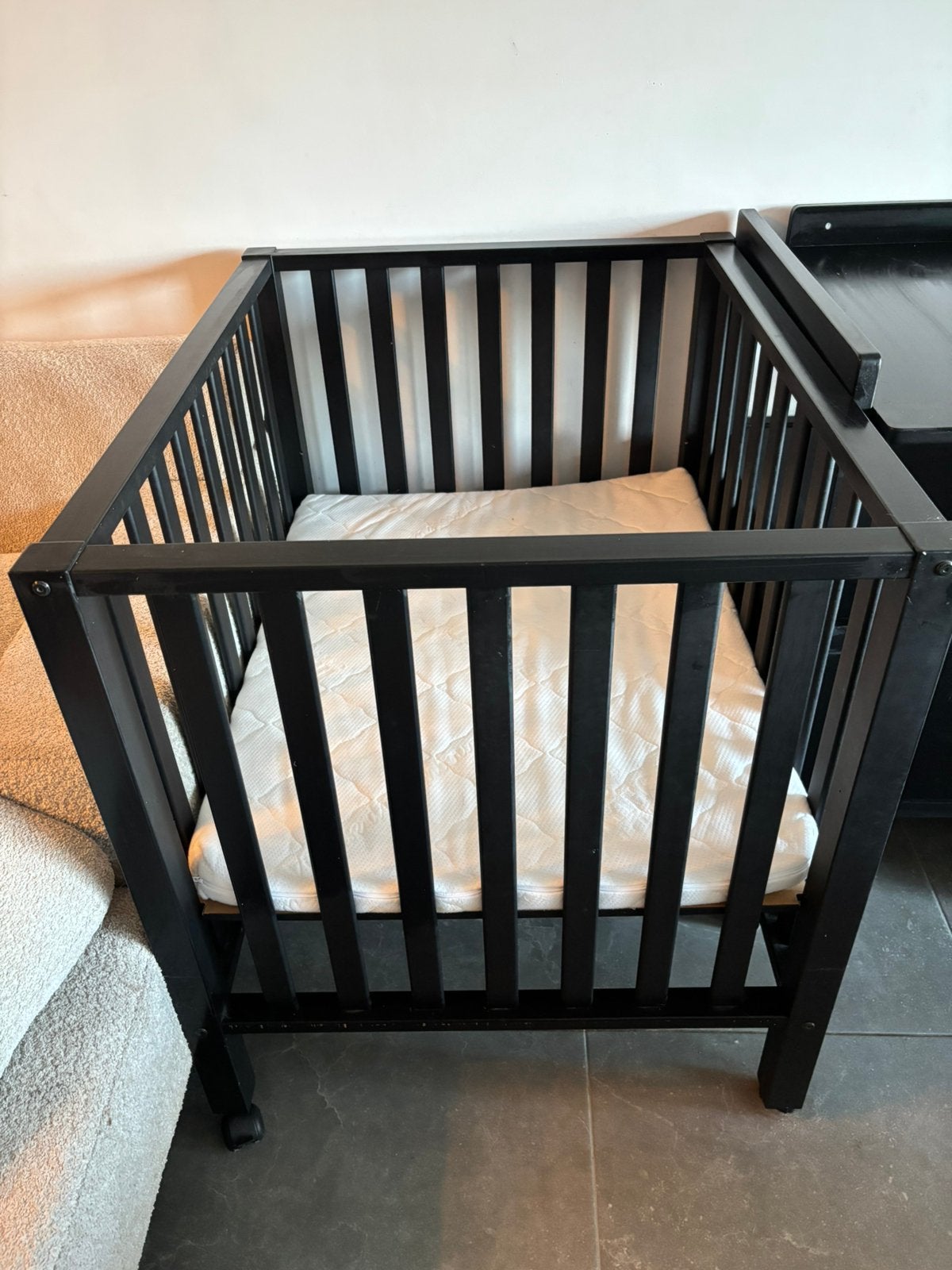 Zwart park, Kinderen en Baby's, Ophalen, Gebruikt, Rechthoekig, In hoogte verstelbaar