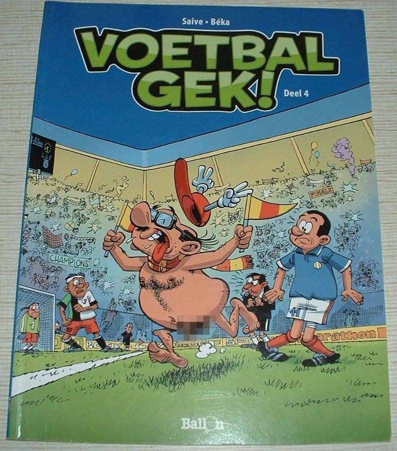strip voetbalgek nr 4  in quasi nieuwstaat, Boeken, Saive, Olivier, Ophalen of Verzenden, Zo goed als nieuw, Meerdere stripboeken