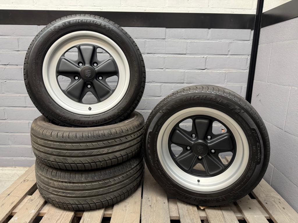 16” Originele Porsche 911 Fuchs velgen Michelin Banden SC G, Auto-onderdelen, Banden en Velgen, Band(en), 16 inch, Ophalen of Verzenden