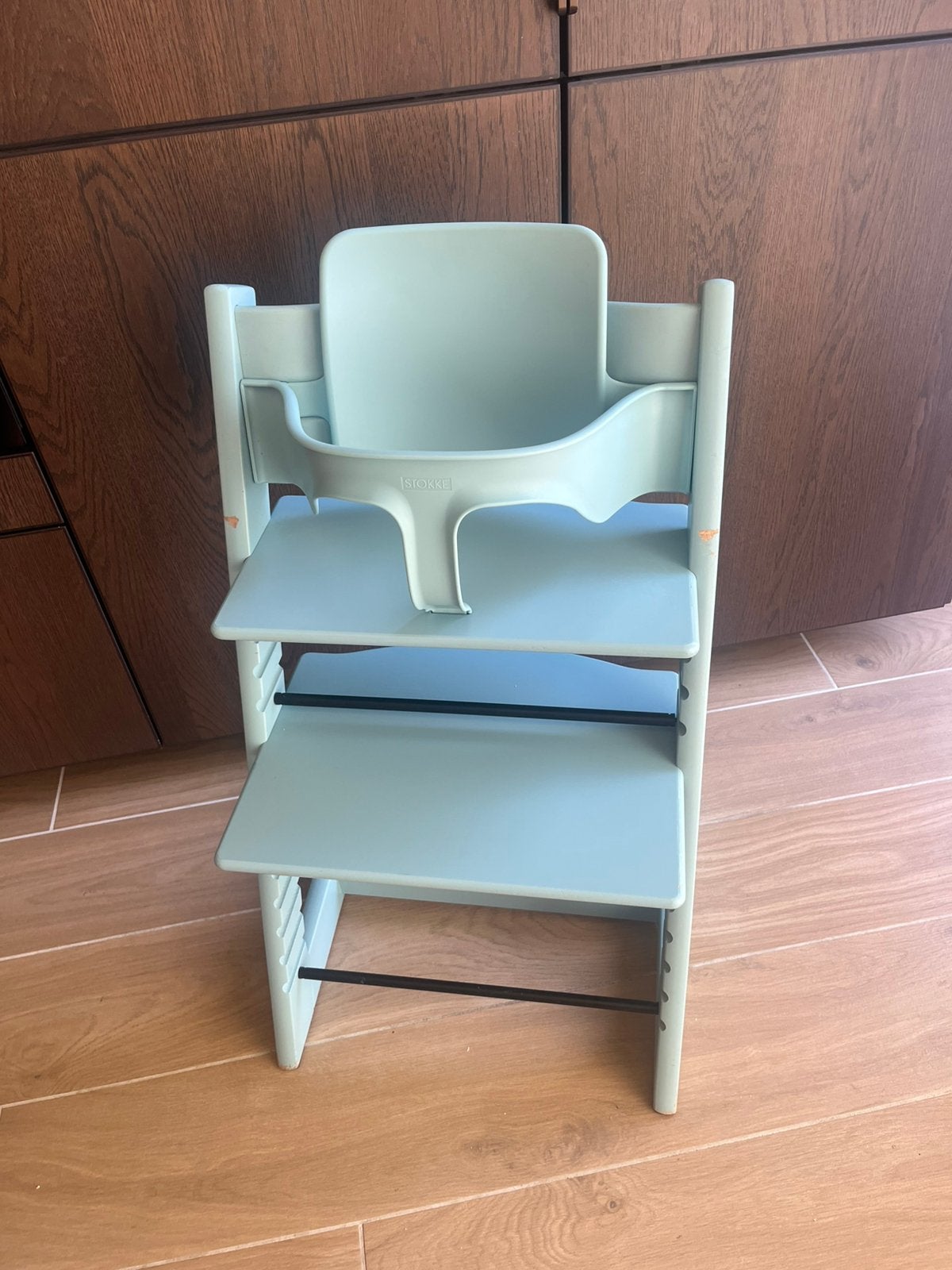 Stokke TrippTrapp lichtblauw, Kinderen en Baby's, Kinderstoelen, Ophalen, Zo goed als nieuw