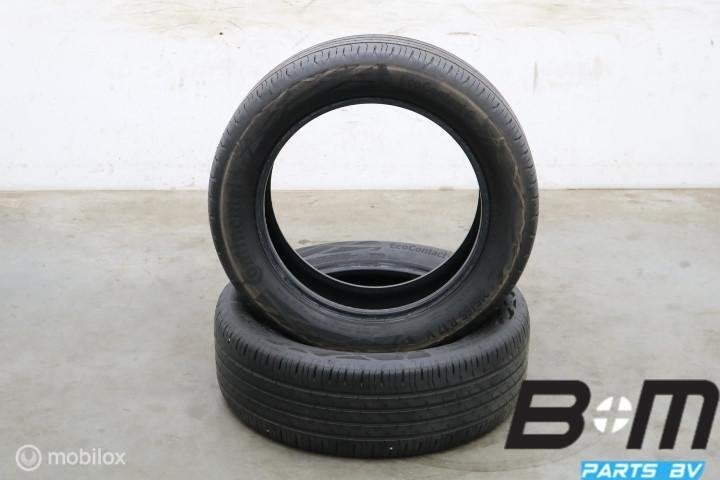 2 x 2155517 94V Conti EcoContact 6 4.5mm 215 55 17, Auto-onderdelen, Banden en Velgen, 17 inch, Band(en), Zomerbanden, Gebruikt