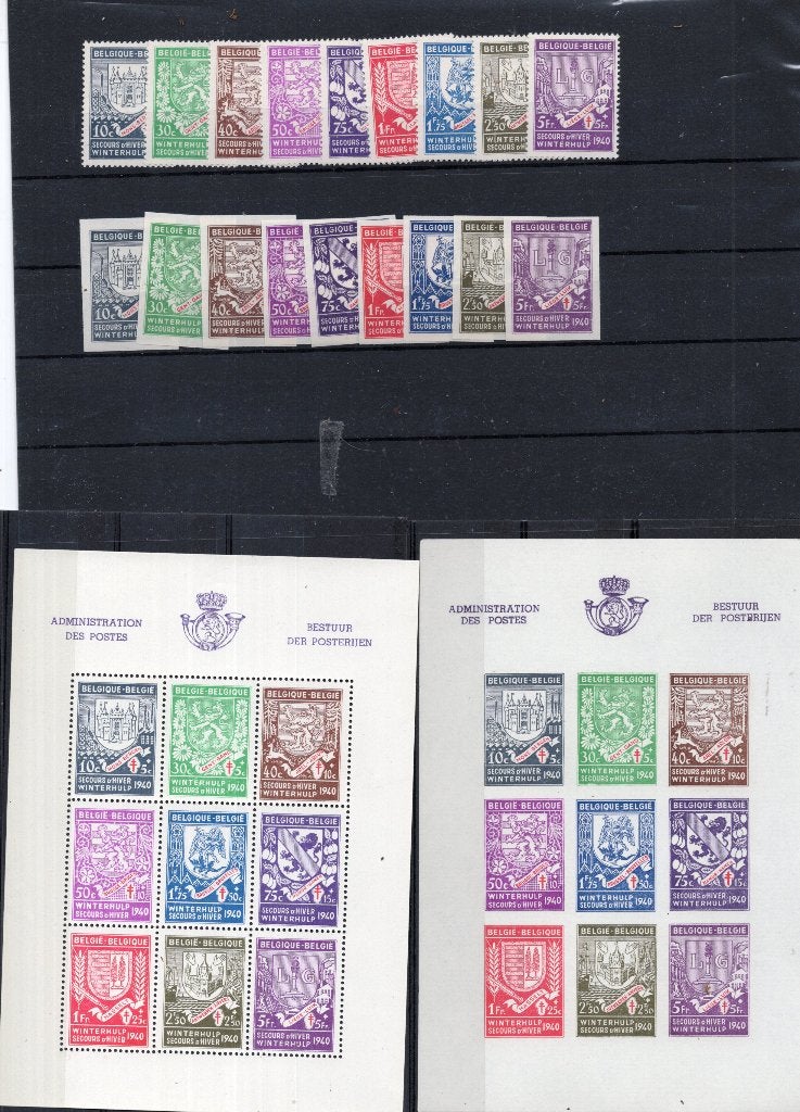 Belgique  blocs 10 et 10 A et les timbres des blocs MNH XX, Envoi, Non oblitéré, Neuf