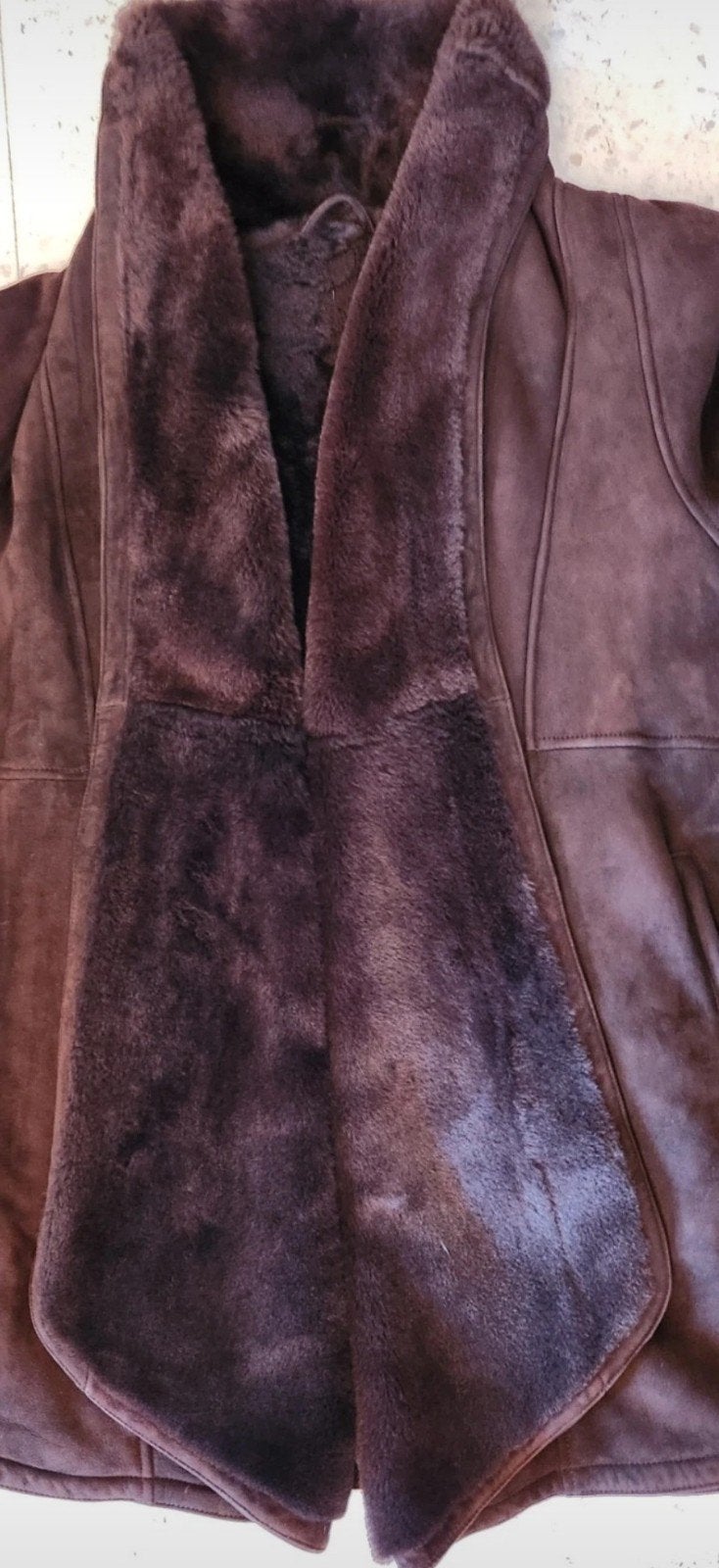 Vintage Guerrucci Bruine Lammy Coat ,Echt Leer, Vera Pelle, Kleding | Dames, Maat 38/40 (M), Bruin, Guerrucci, Ophalen of Verzenden