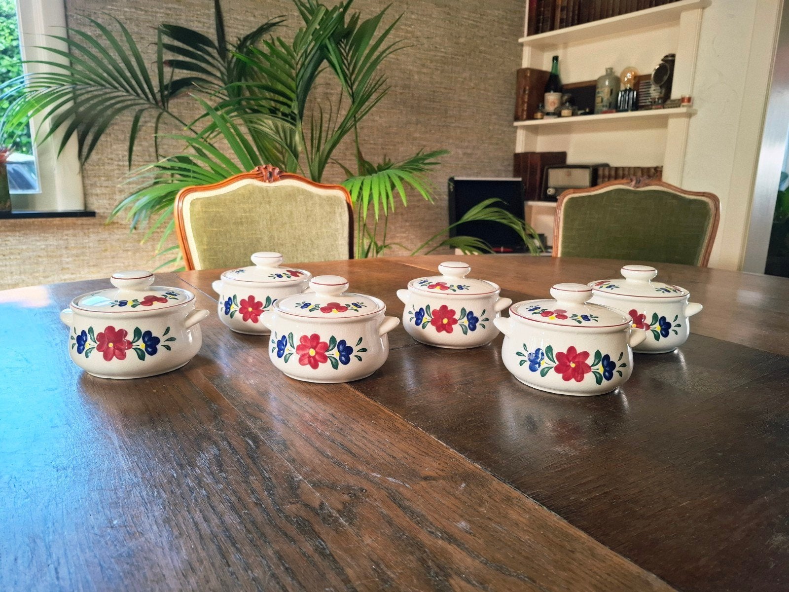 Vintage kommen Brabants Bont Bouquet - set van 6, Ophalen of Verzenden