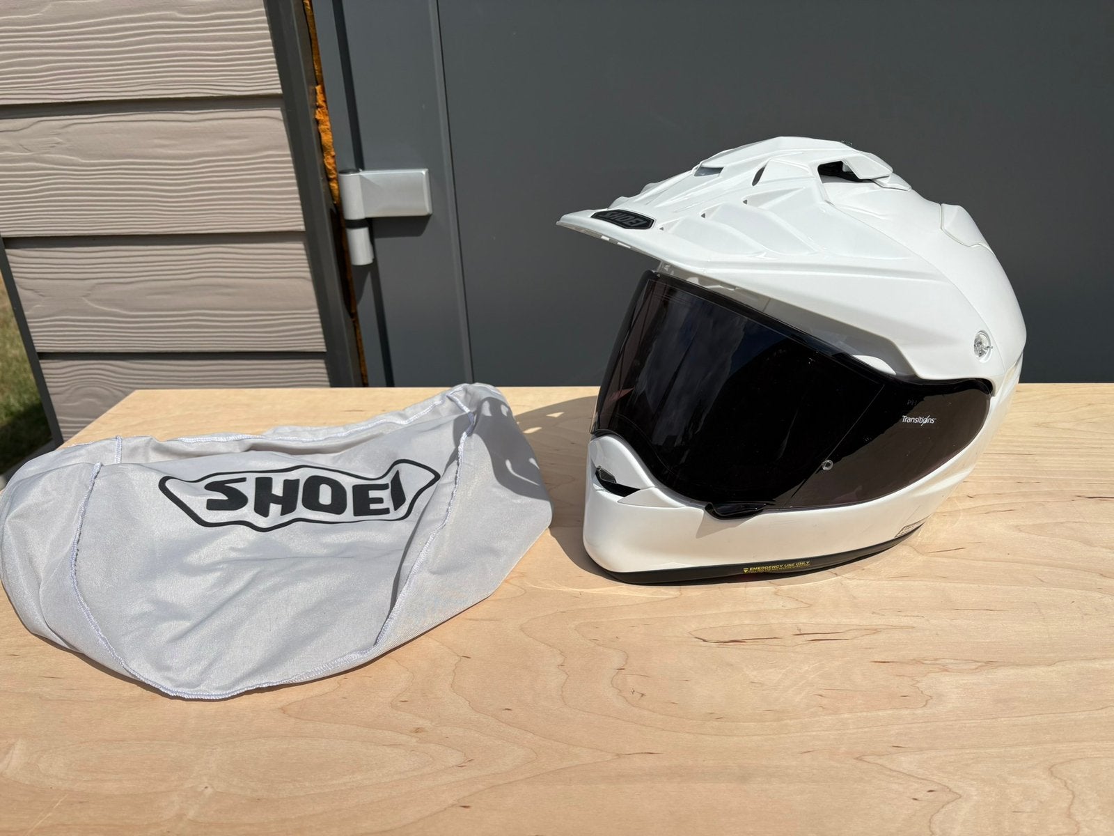 Shoei HORNET ADV + visière photochromique. L 59-60cm. Neuf, Motoren, Kleding | Motorhelmen, Ophalen, Dames, Nieuw zonder kaartje