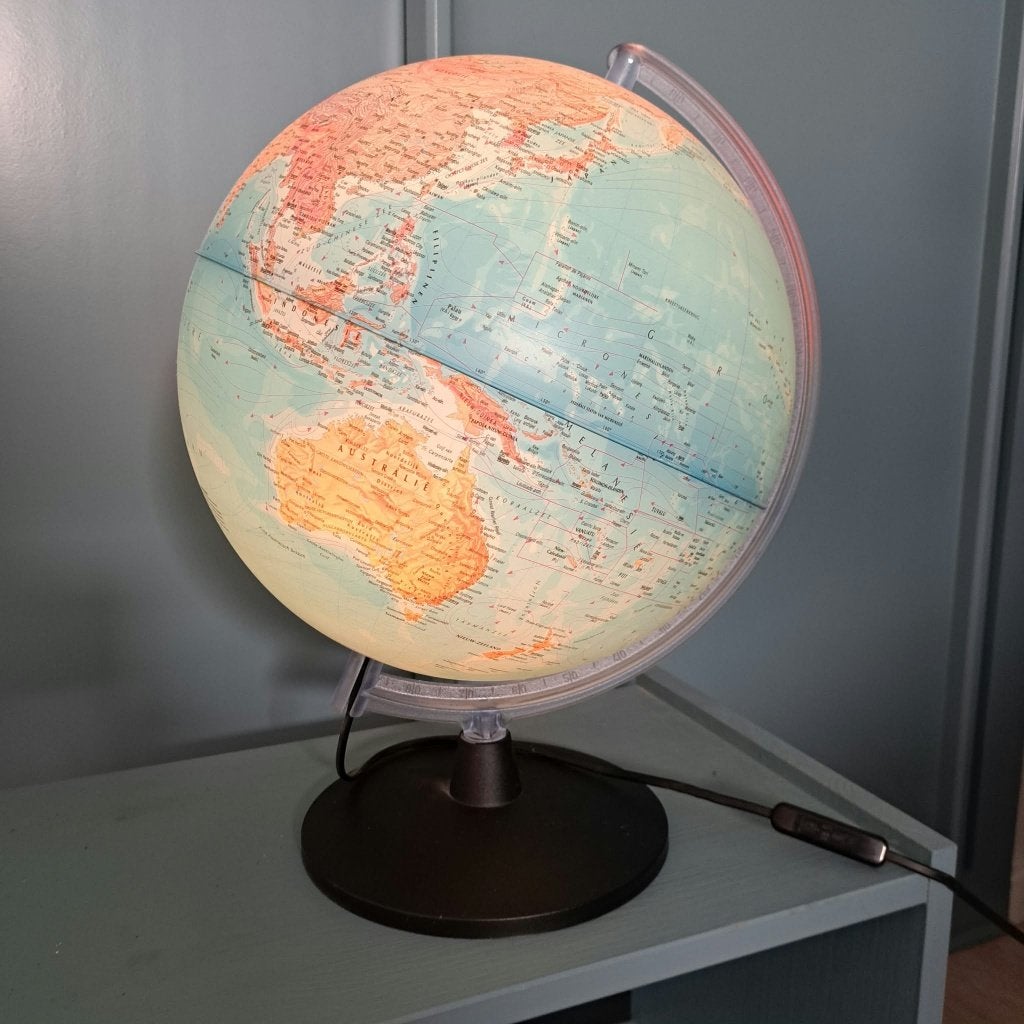 Tafellamp Wereldbol, Ophalen, Kunststof, Overige stijlen, 40 cm