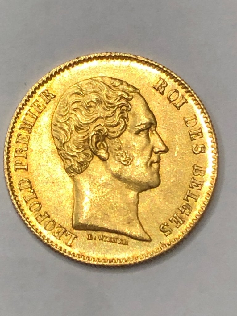 Munt goud België 25 FR Leop I   1849 zeldzaam topkwaliteit, Ophalen, Goud, Losse munt, Goud