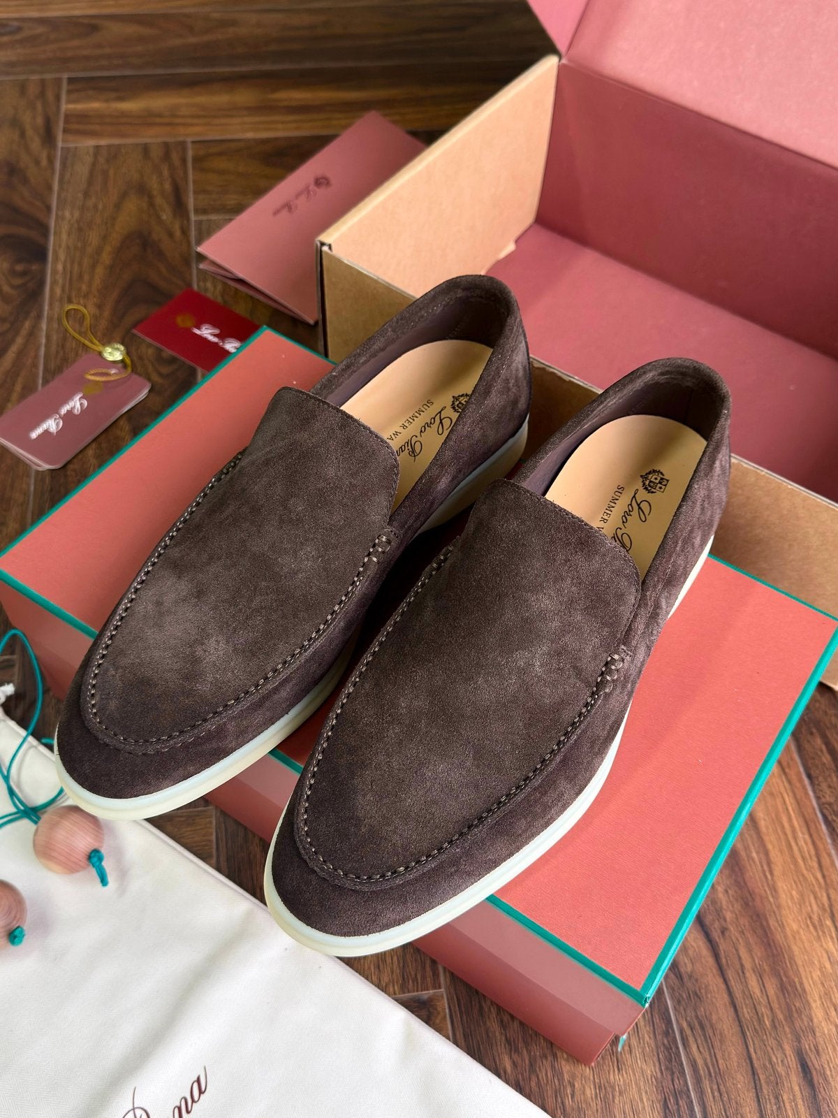 Loro Piana Summer Walk Loafers - Bruin Suède, Vêtements | Hommes, Neuf, Enlèvement ou Envoi, Brun, Flâneurs