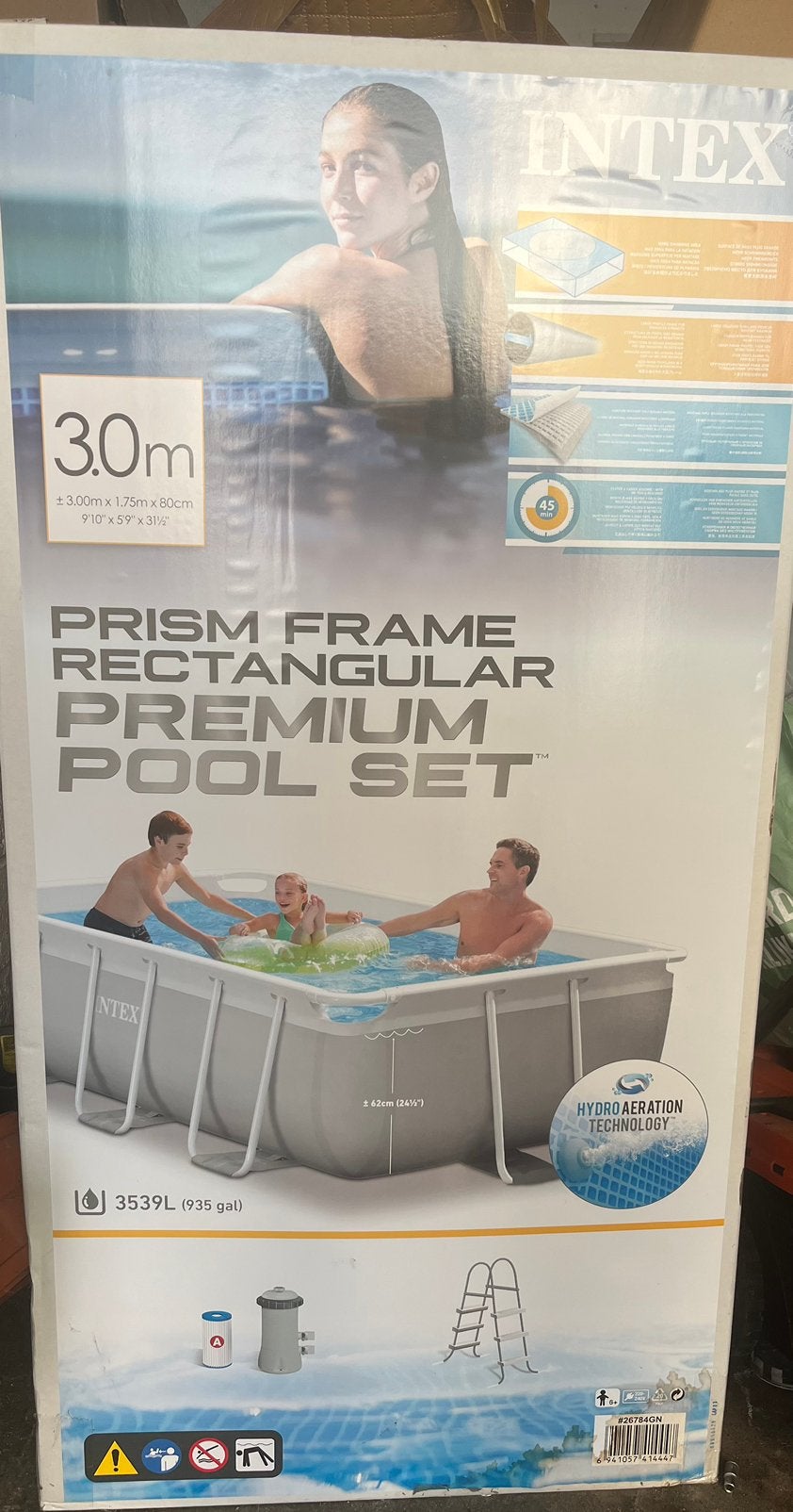 Intex Prism Frame zwembad 300 x 175 x 80 cm, Tuin en Terras, Ophalen, Nieuw, Rechthoekig