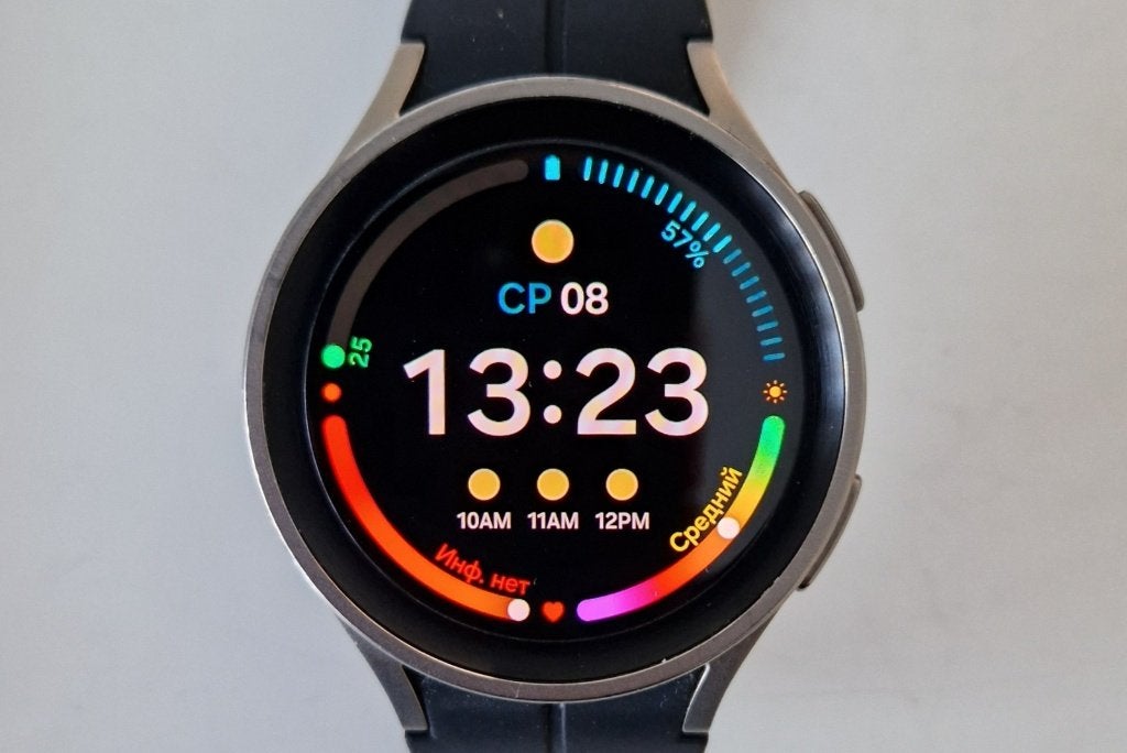 Galaxy Watch 5 Pro 45 mm Titanium Met Saffierglas, Handtassen en Accessoires, Smartwatches, Ophalen, Zo goed als nieuw, Waterdicht