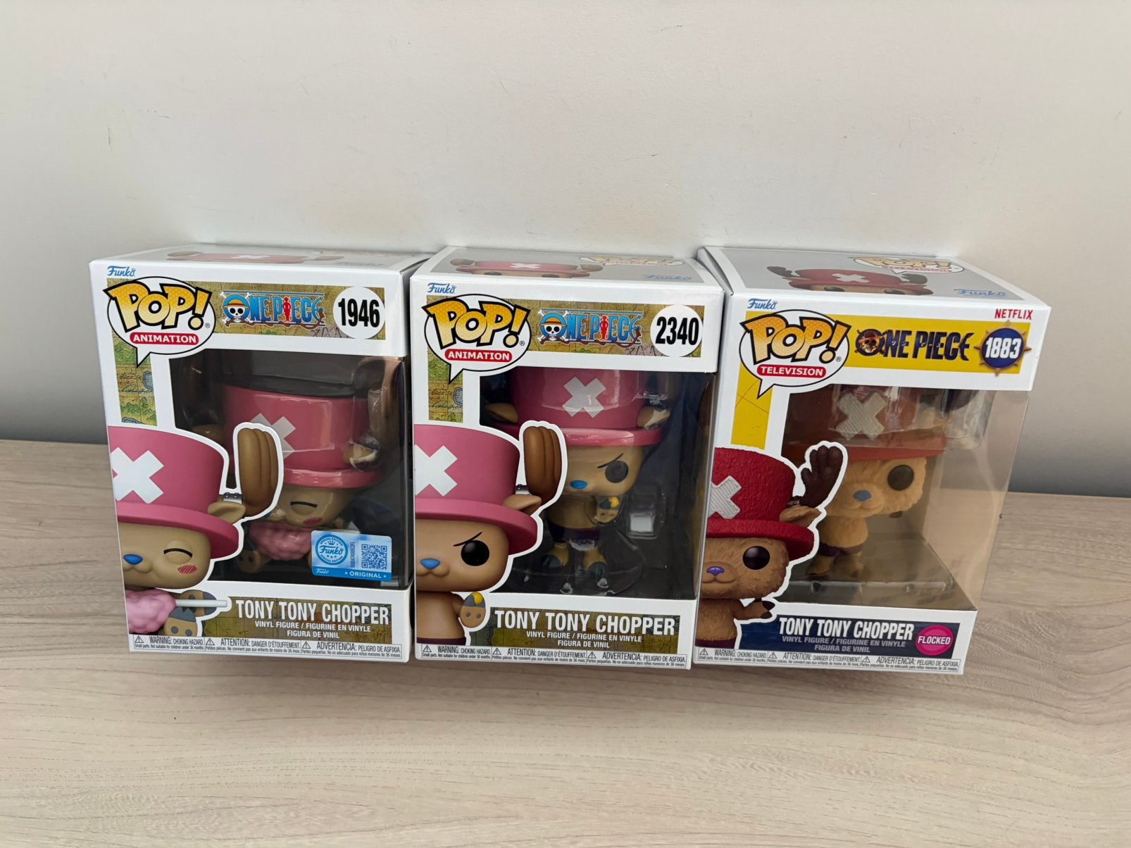 Funko Pop One Piece Tony Tony Chopper Bundle 1946 2340 1883, Ophalen of Verzenden, Zo goed als nieuw