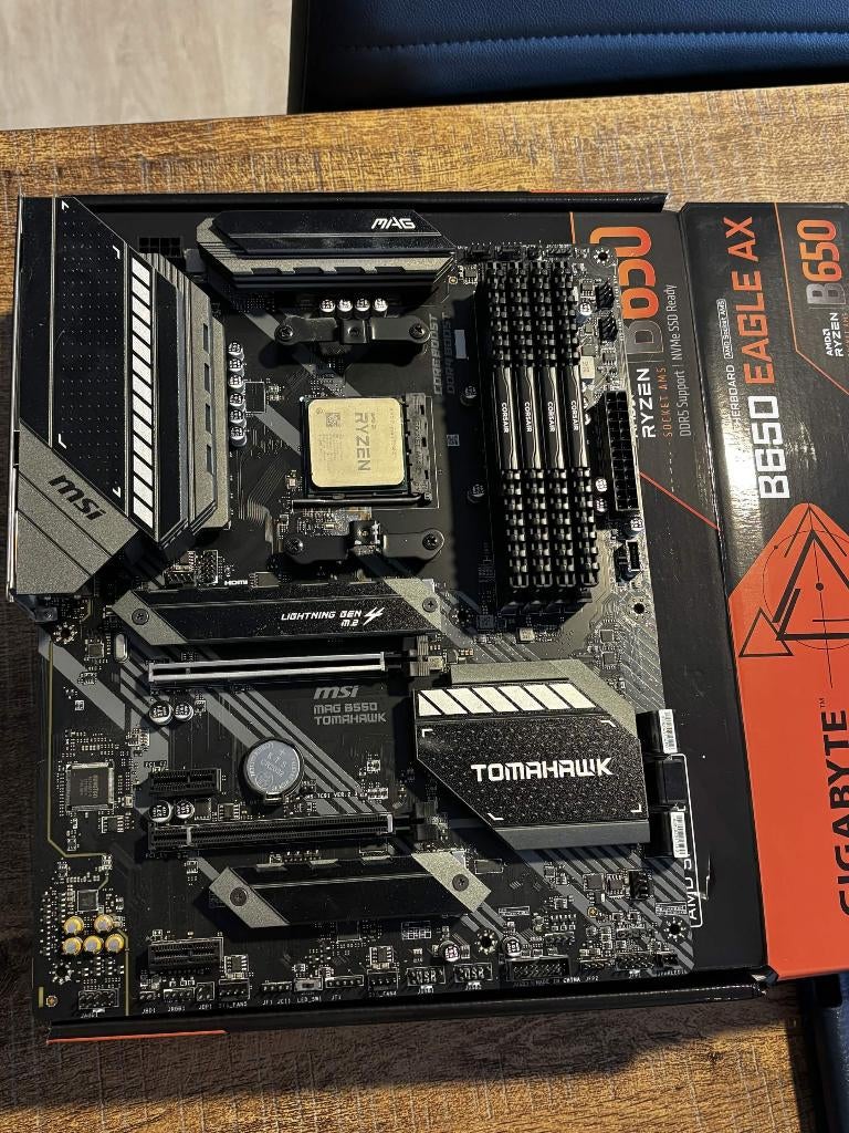 MOBO + CPU + RAM (Bundel), Computers en Software, Ophalen, Gebruikt, DDR4, Socket AM4