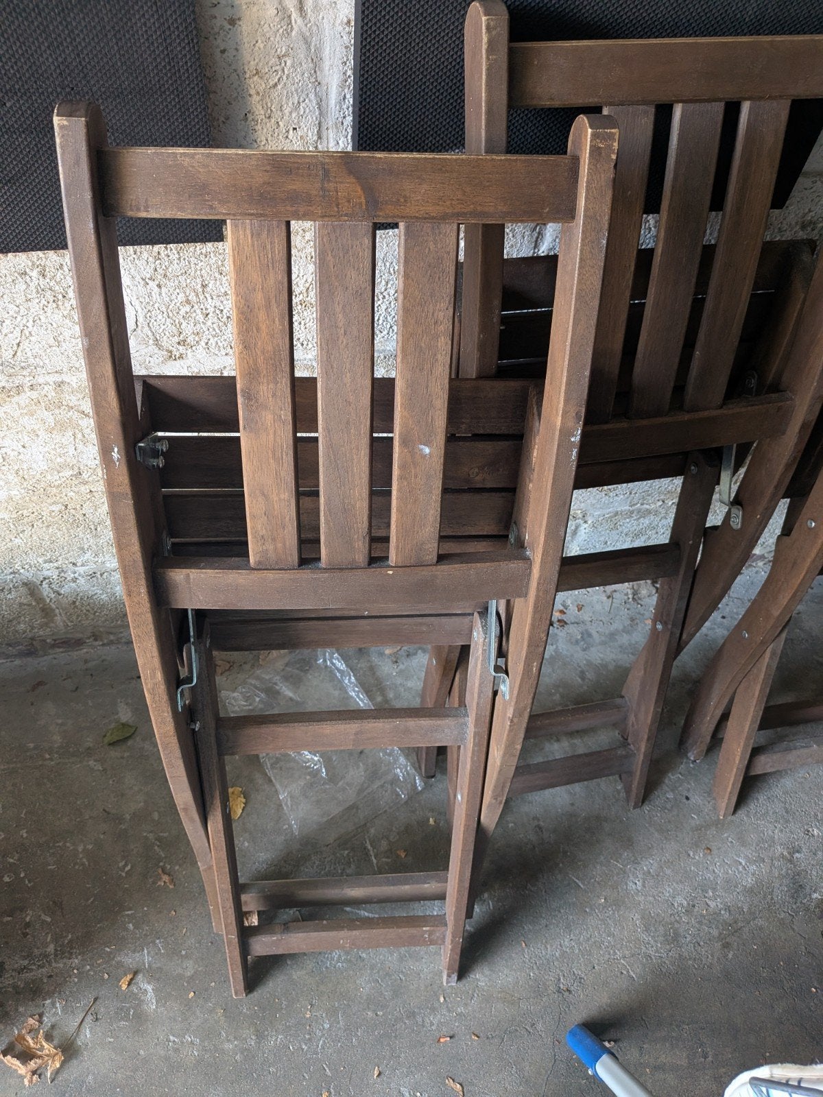 3x chaises de jardin pliantes en bois  – 20 € les trois, Enlèvement, Bois