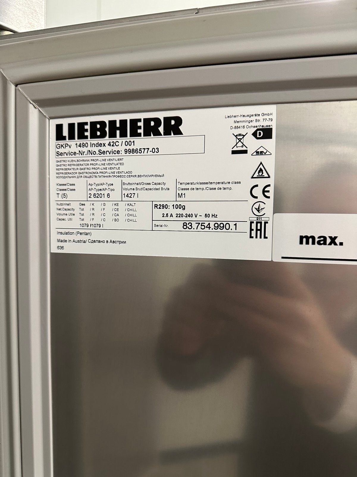 Horeca frigo, Enlèvement, Utilisé, Boulangerie et Boucherie