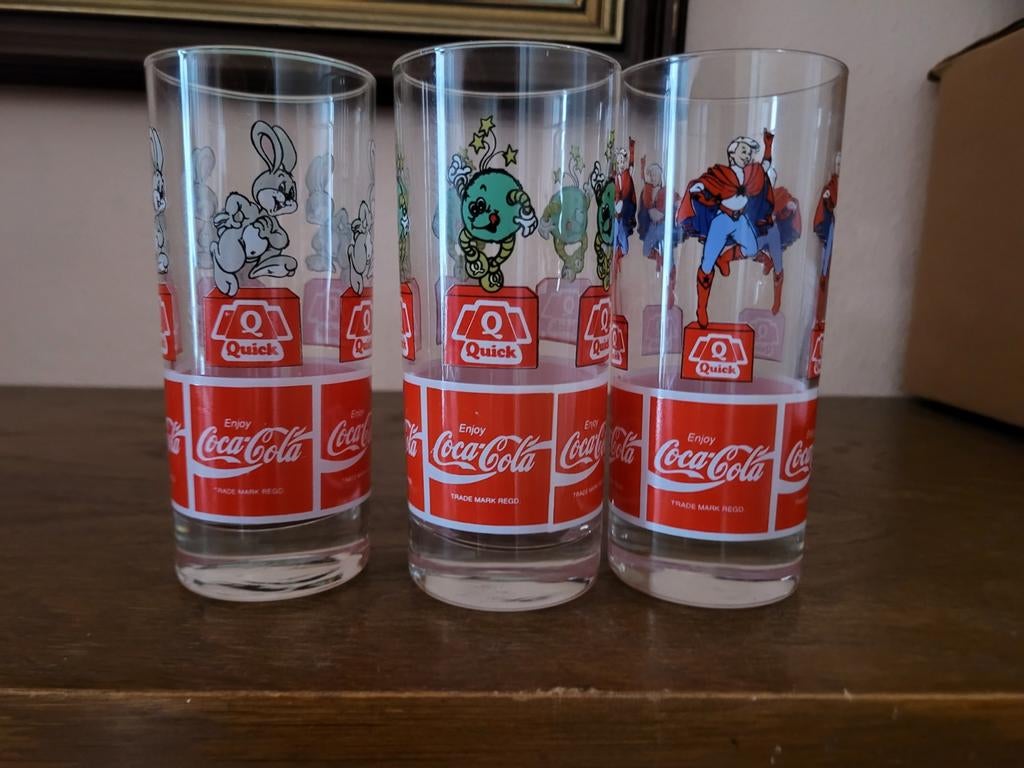 Coca-Cola glazen 3 stuks, Enlèvement ou Envoi