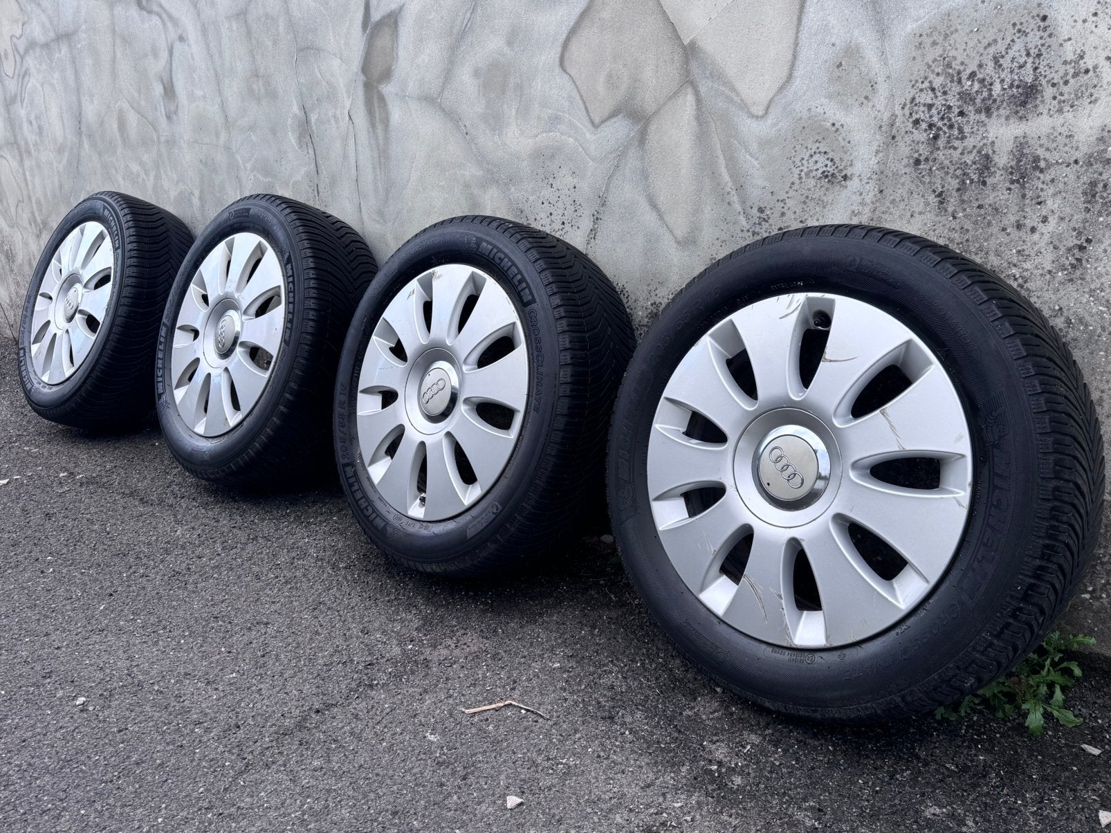 Michelin banden 205/55 R16 met Audi velgen, Auto-onderdelen, Ophalen, Band(en), Overige