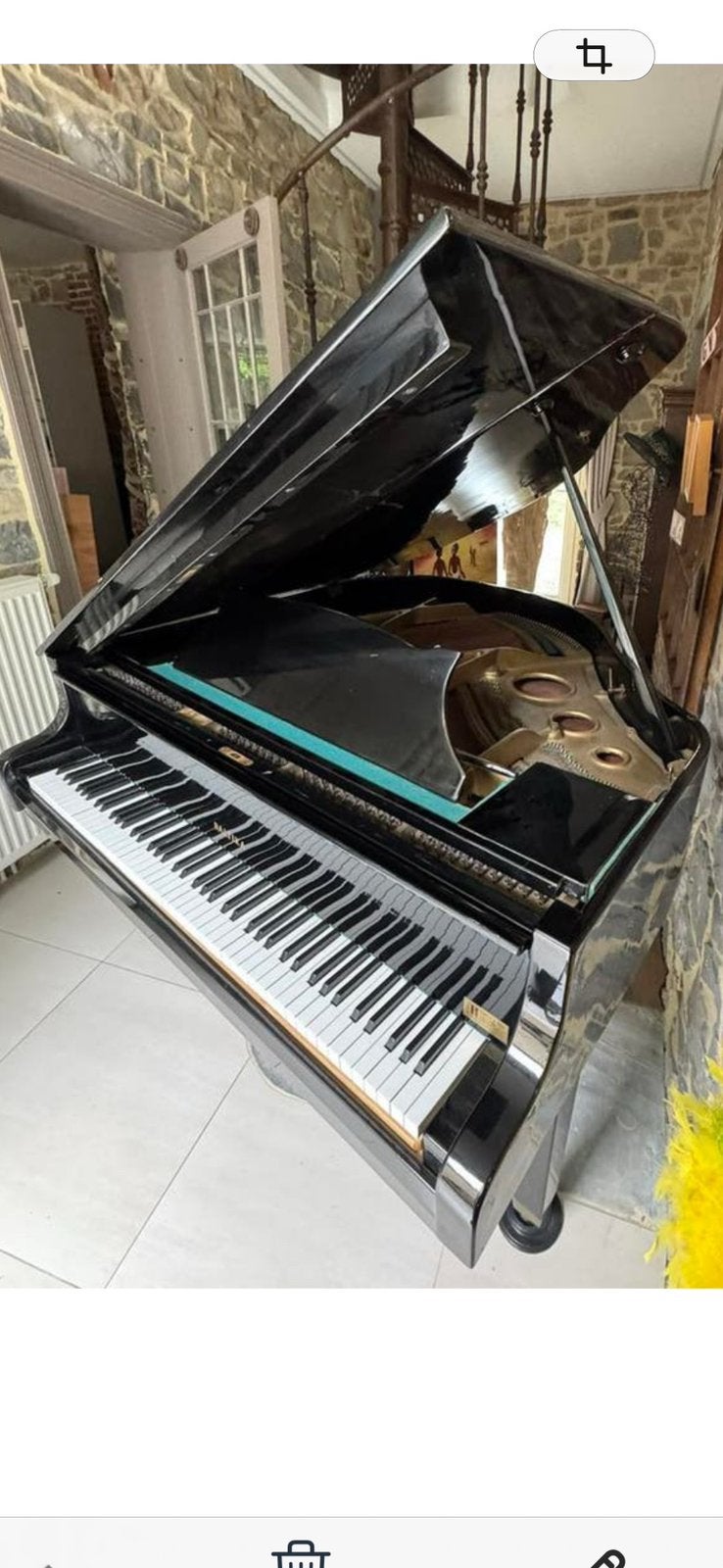 Piano 1/4 queue noir, Musique & Instruments, Enlèvement, Comme neuf, Noir, Piano