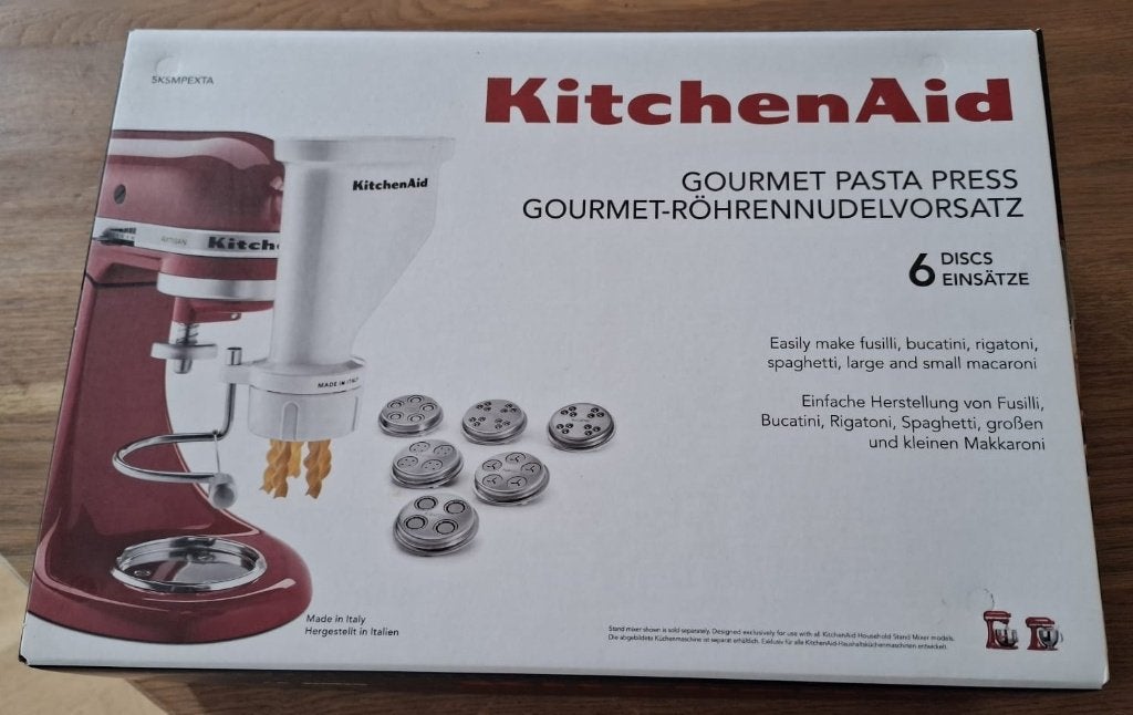 KitchenAid pastapers 5KSMPEXTA – pastamachine 6 vormen, Huis en Inrichting, Keuken | Keukenbenodigdheden, Ophalen, Kunststof, Zo goed als nieuw