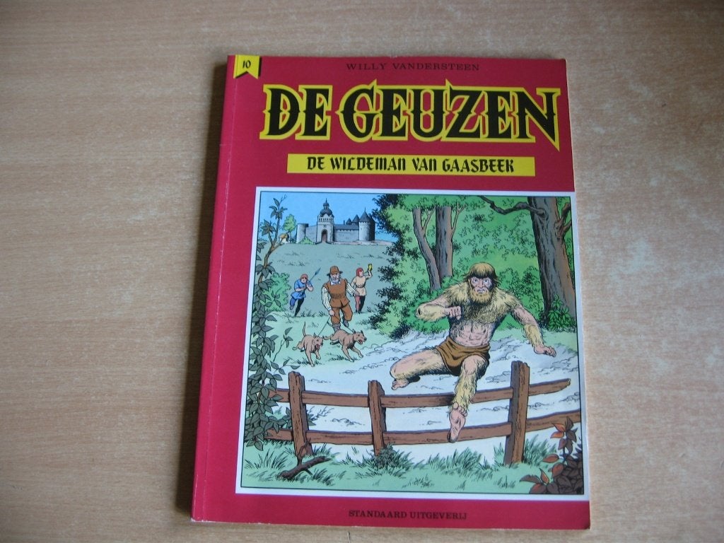 De Geuzen 10 : De wildeman van Gaasbeek - 1e druk 1990., Gelezen, Willy Vandersteen, Eén stripboek, Ophalen of Verzenden