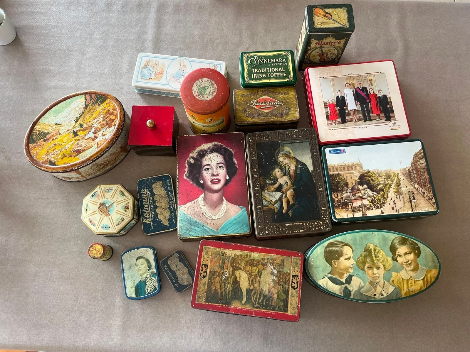 blikken dozen, Enlèvement