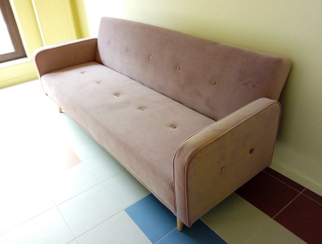 Canapé-lit en velours | Velvet made point com, Maison & Meubles, Enlèvement, Utilisé, 210 cm