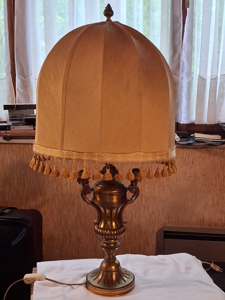 Hollywood Regency of Italiaanse neobarokke vloerlamp, Ophalen, Overige materialen, E27 (groot), Zo goed als nieuw