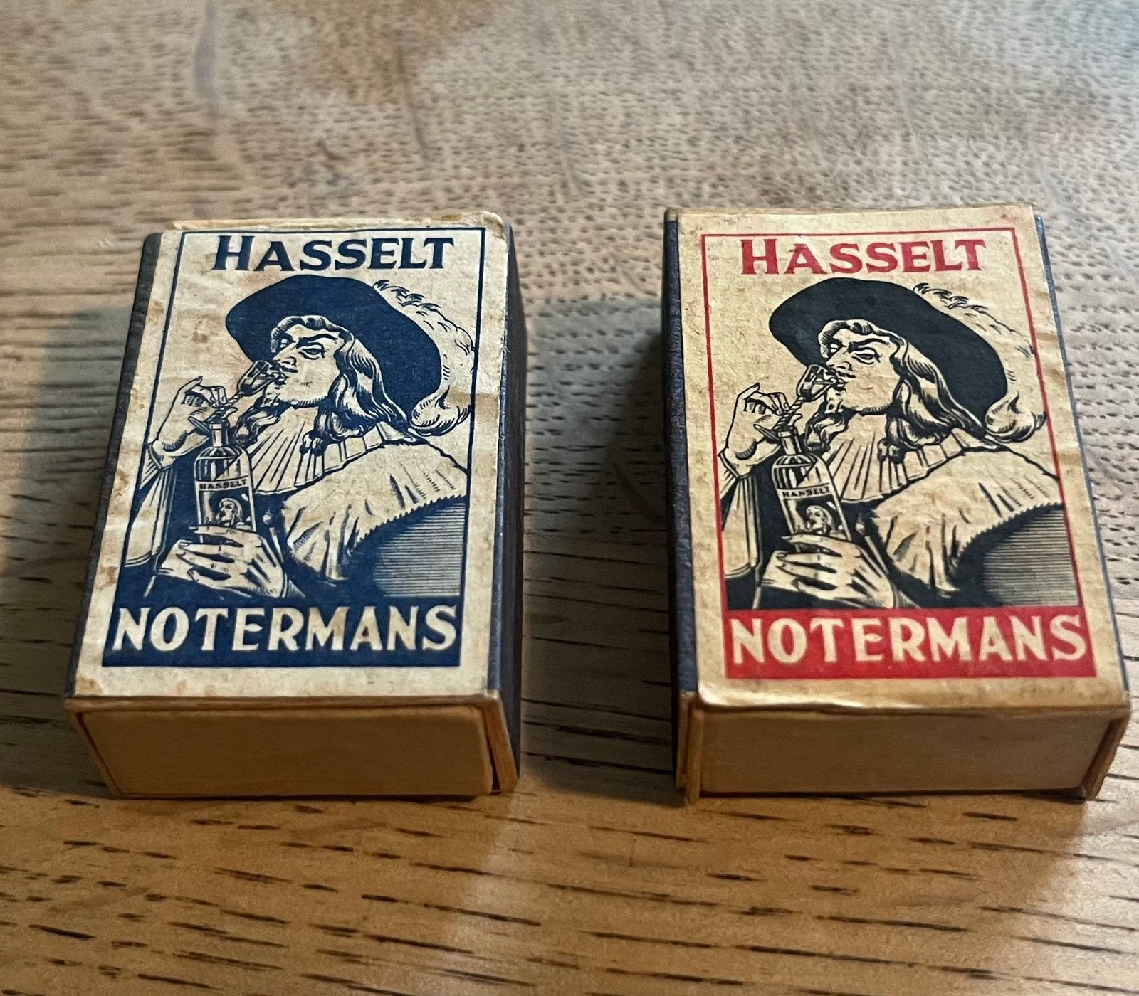 2 luciferdoosjes Notermans Hasselt !, Verzamelen, Ophalen, Zo goed als nieuw