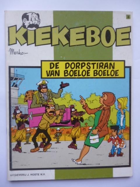 Kiekeboe - nr.3. De dorpstiran van Boeloe Boeloe - 1ste druk, Boeken, Eén stripboek, Merho, Ophalen of Verzenden, Zo goed als nieuw