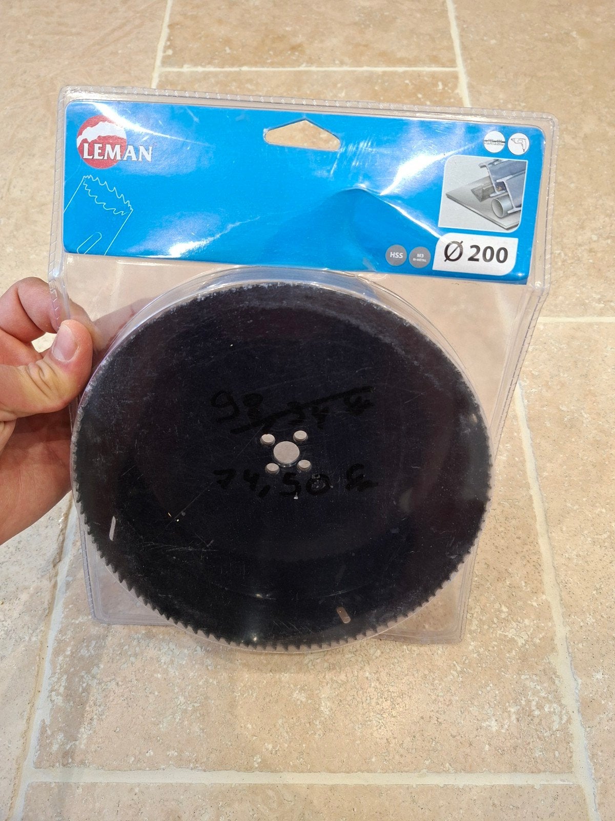 Scie trépan HSS M3 bimétal Leman SA - Ø 200 mm - P 38mm - Sa, Enlèvement ou Envoi