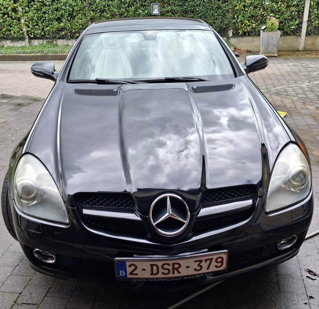 Mercedes SLK, zwart metaal, Auto's, Automaat, Cabriolet, Zwart, Particulier
