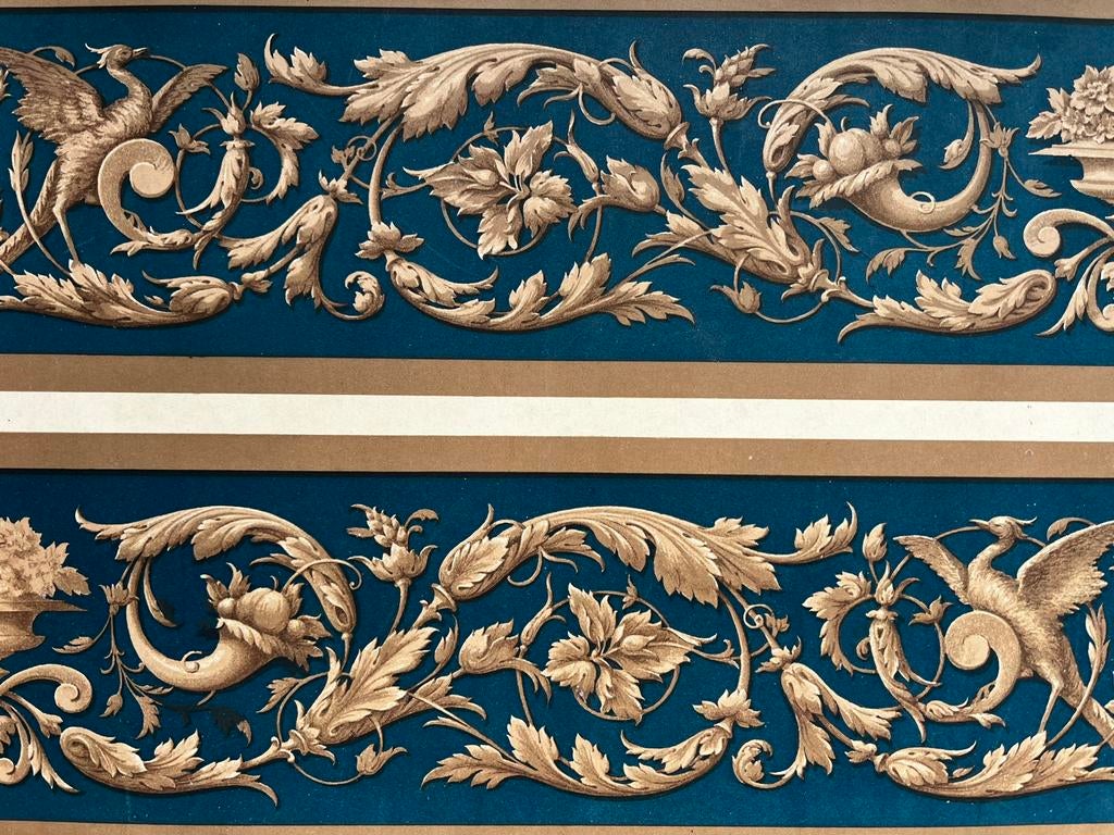 Antieke Lithografie ‘Bordure' uit Manuel de Peintures ca1890, Antiek en Kunst, Kunst | Litho's en Zeefdrukken, Ophalen of Verzenden