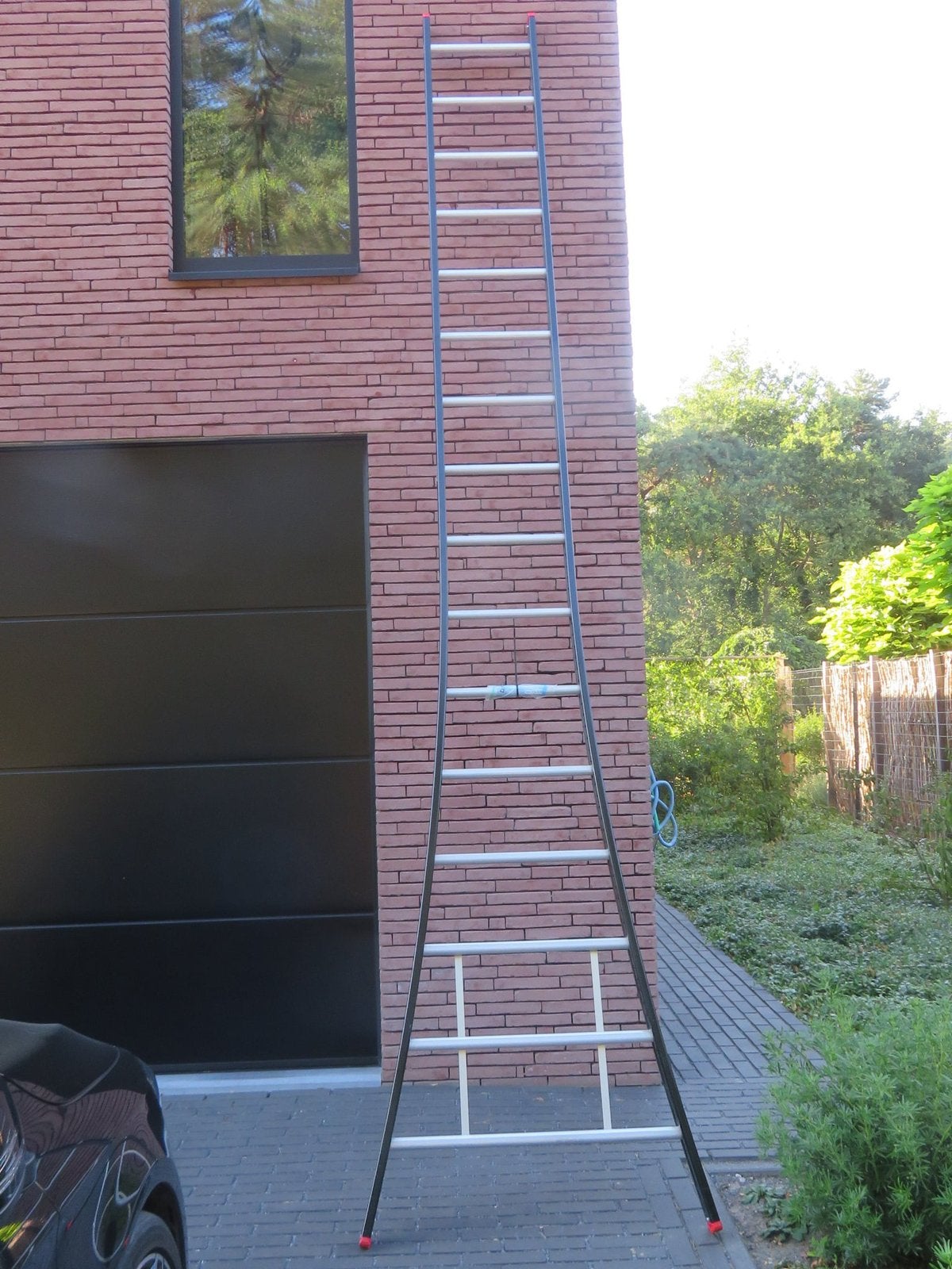 Ladder te koop, slechts 1 keer gebruikt, Doe-het-zelf en Bouw, Ladders en Trappen, Ophalen, Zo goed als nieuw, Ladder