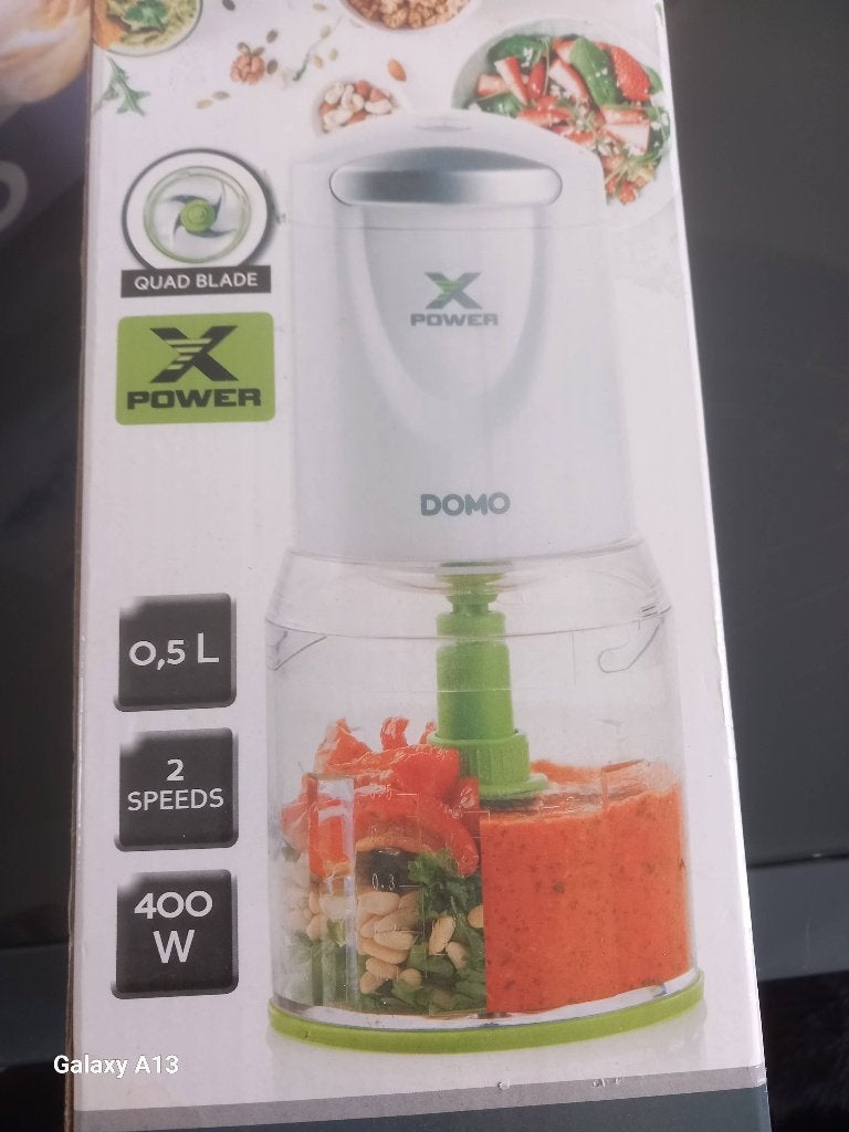 Hachoir Domo, Moins de 1 litre, Enlèvement, Comme neuf, 2 vitesses
