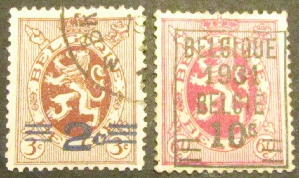 OBC 315 et 316 de 1931 estampillés Albert Ier, Enlèvement ou Envoi, Affranchi, Timbre-poste, Autre