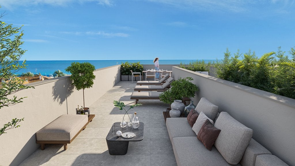 Penthouse 2slpk 34m2 dakterras en zeezicht te Los Alcázares, Immo, Buitenland, Dorp, Spanje, Appartement, 70 m²