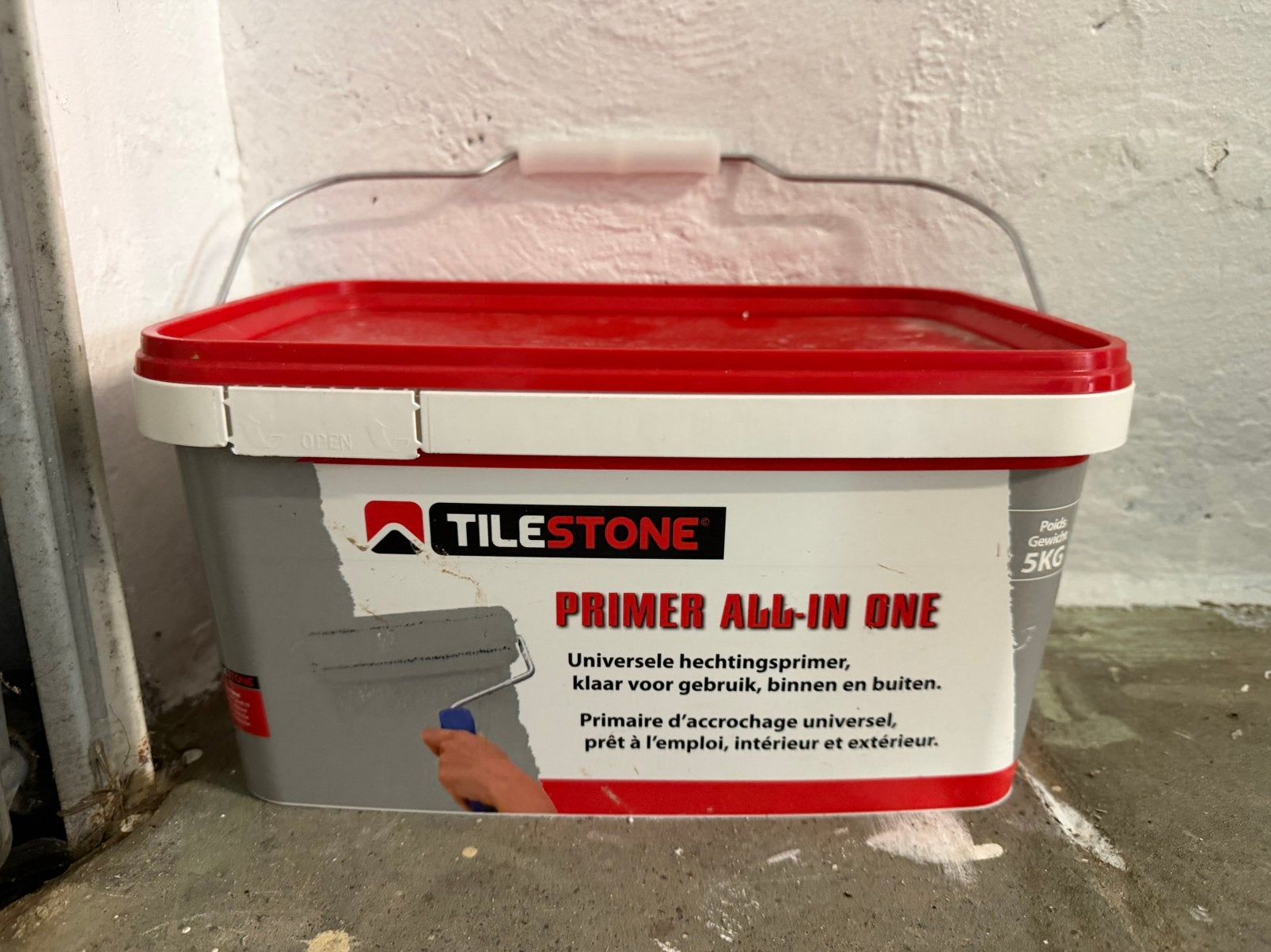 Primer all in one geschikt voor terras nooit gebruikt, Doe-het-zelf en Bouw, Ophalen, Nieuw, Verf, Grijs