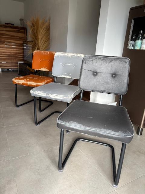 6 chaises Xoon à renover, Autres couleurs, Enlèvement, Métal, Moderne