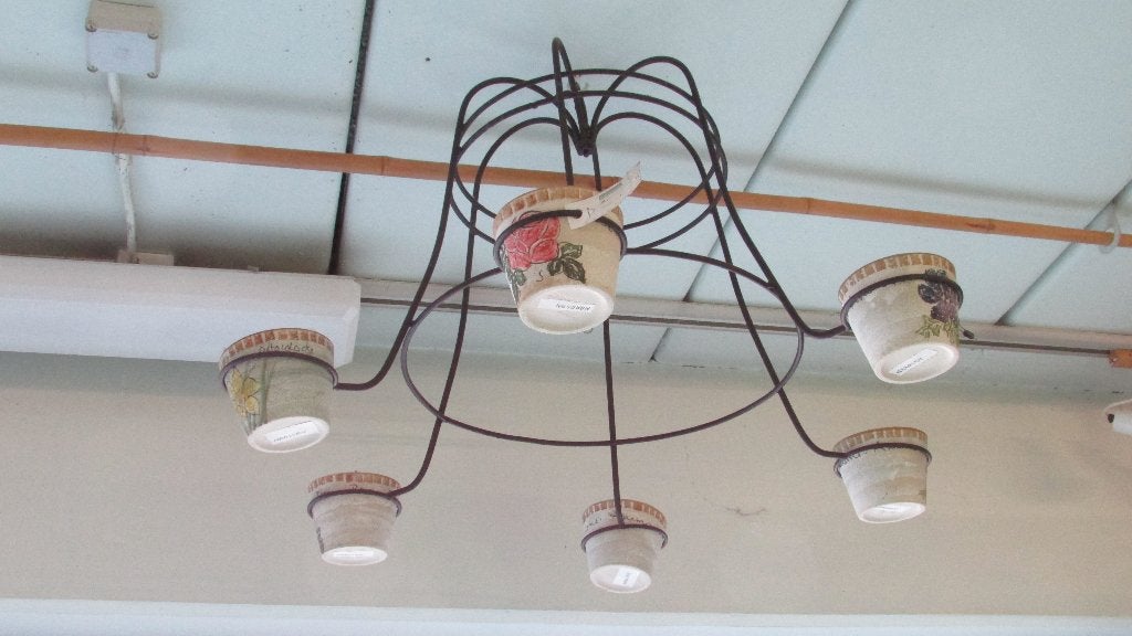 Bloempothouder decoratief, Ophalen, Zwart, Metaal, Kandelaar