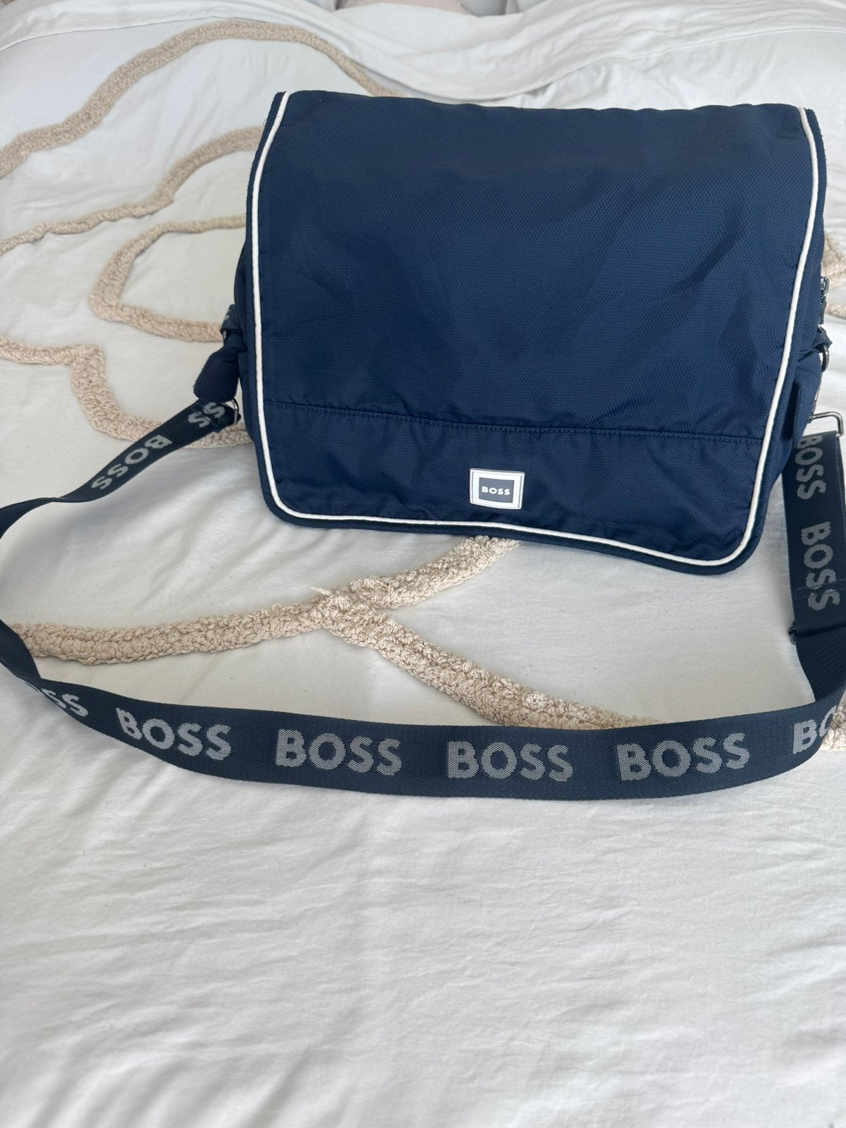 Hugo Boss handtas, Ophalen, Zo goed als nieuw, Blauw