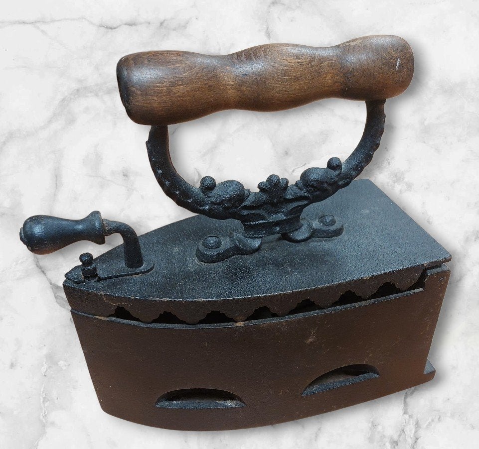Oud Antiek Kolenstrijkijzer (Gietijzer - Decoratief), Antiek en Kunst, Ophalen of Verzenden