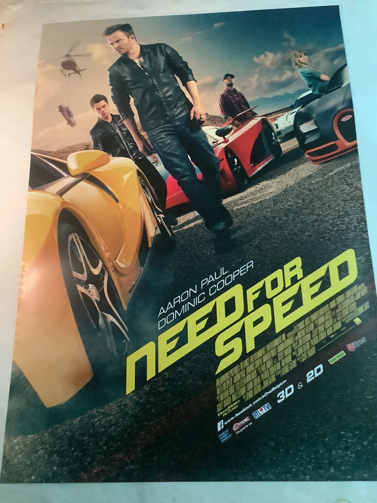 NEED FOR SPEED   FILMPOSTER    70-100 cm, Ophalen of Verzenden, Zo goed als nieuw