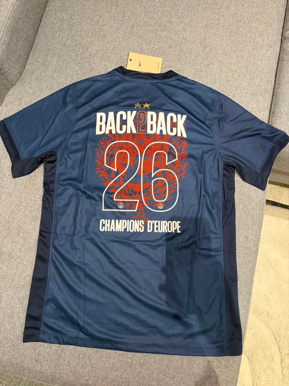 Back to back psg, Kleding | Heren, T-shirts, Ophalen of Verzenden, Nieuw, Maat 48/50 (M), Blauw