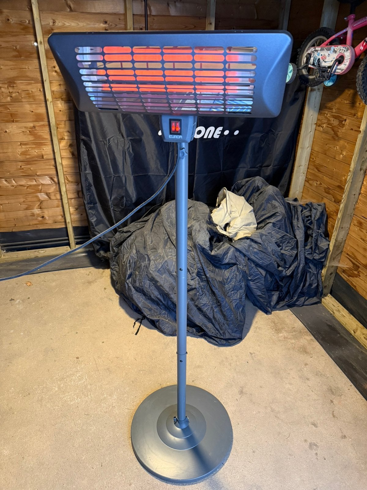 Eurom Q-time 2000S terrasverwarmer – staand – 2000W, Tuin en Terras, Ophalen, Zo goed als nieuw, Elektrisch, Vloer