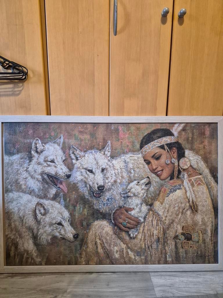 2 gemaakte puzzels ingekaderd Indianen, Enlèvement
