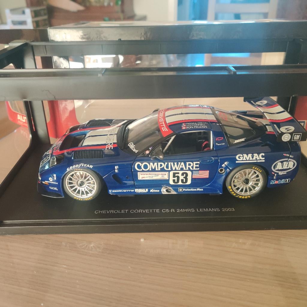 AutoArt Corvette C5-R 1/18 #54 Le Mans 2003, Hobby & Loisirs créatifs, Voitures miniatures | 1:18, Enlèvement, Comme neuf, Voiture