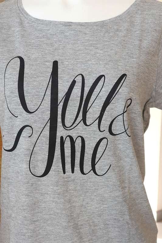 T-shirt message: You & Me, Maat 38/40 (M), Nieuw, Ophalen of Verzenden, Korte mouw