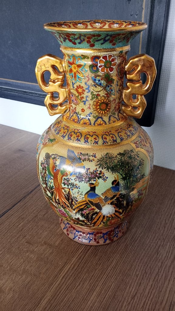 Vase en céramique de style Satsuma, Enlèvement ou Envoi